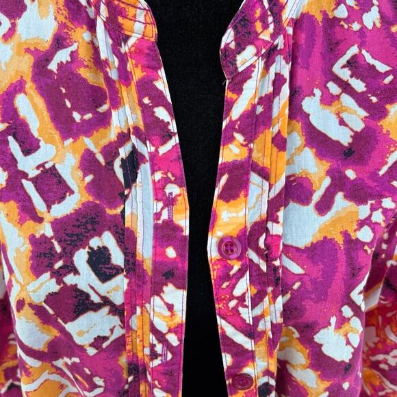 BRECKENRIDGE women's size XL, 3/4 SLEEVE, BUTTON DOWN, cotton SHIRT - Picture 8 of 11